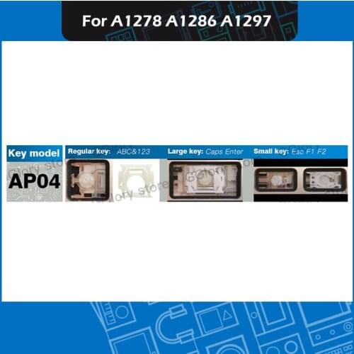 100set/Lot AP04 for Macbook Pro A1278 A1286 A1297 Keycap Replacement US UK French Russian German Danish Swedish