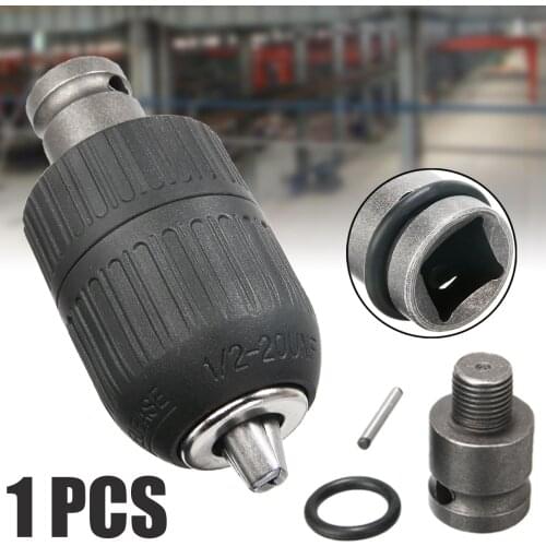 2-13mm SDS Plastic Drill Chuck Keyless Hammer Drill Chuck Adapter & 1/2 Spiral 3-Jaw Connector Power Tool Accessories