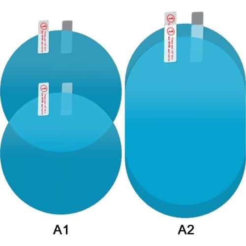 2Pcs Rearview Waterproof Nano Stickers Car Rear View Mirror Protective Film Anti-fog Window Clear Rainproof Rearview Mirror