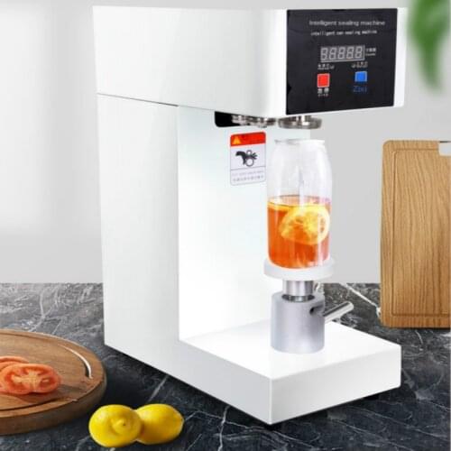220V/110V Can sealing machine milk tea shop commercial beverage sealing cup semi-automatic sealing plastic bottle can lid 55mm