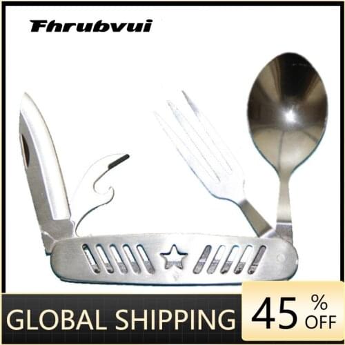 3-IN-1: Spoon, Fork & Knife Combo Utensil Equipment for Great As Camping Flatware, Work Lunches and Any Outdoor Activity