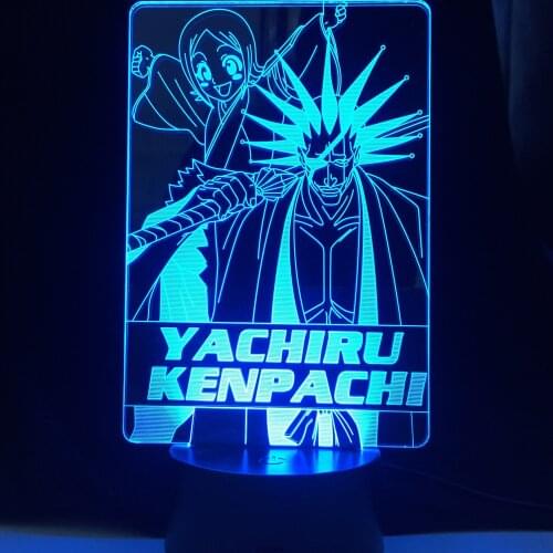 Yachiru Kenpachi 3d lamp Bleach Kusajishi Led Night Light for Bedroom Decor Birthday Gift Anime 3d Lamp Dropshipping For Men