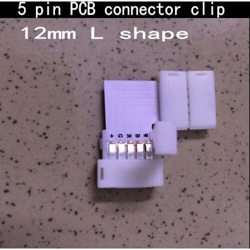 5 pin L T X Shape RGBW Connector 12mm 5pin FPC Free shipping 5Pcs/Lot