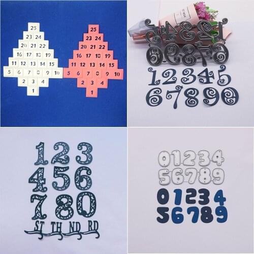 Cutting Templates Numeral Dies Slimline Cutting Dies Scrapbooking Hobby Punching for Paper Card Making Craft Stencil Diy Craft