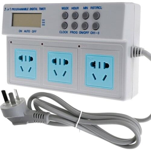 Digital LCD Display UK Plug - In Programmable Timer Switch Socket 24hr 7-Day
