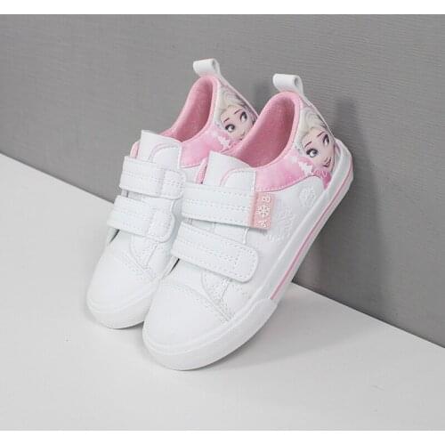 Disney Kids Shoes for Girls Sneakers Elsa Anna Princess Children Shoes Run Sports Baby Sneakers Big Girls Shoes 2~14 Years Old
