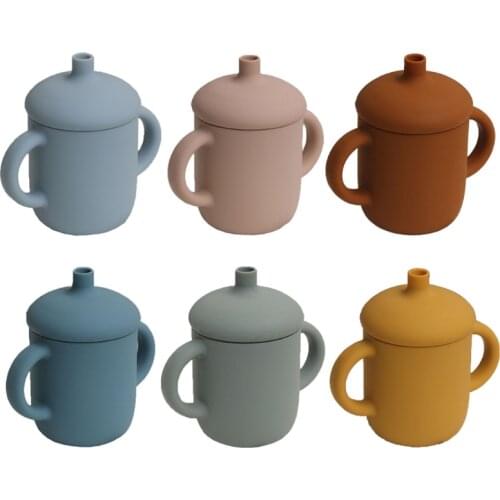 Baby Silicone Water Cups Beverage Cups Straw Cups BPA-free Children Straw Cups H055