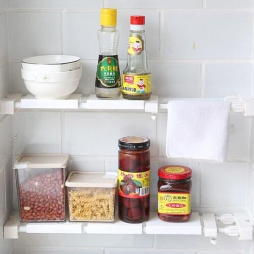 Home Adjustable Closet Organizer Storage Shelf Space Saving Wardrobe Wall Mounted Rack Kitchen Home Decorative Cabinet Holders