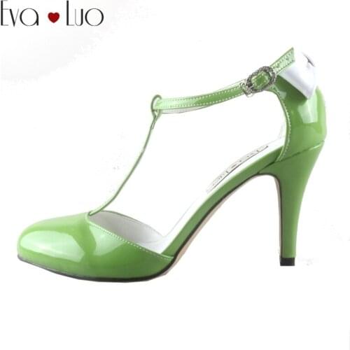 Кожаные туфли-лодочки EVA LUO China At AliExpress