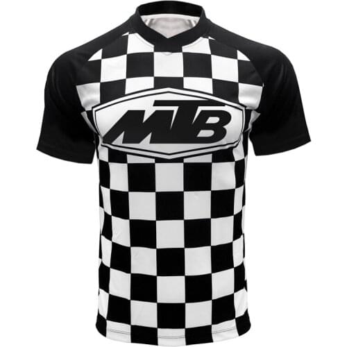 MTB black and white explos ions moisture wicking Off road mountain bike team Shirt competitive race Short sleeve