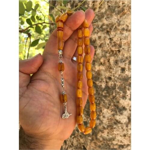 Intense Moire Persian Bag Amber Prayer Beads rosary is the most beautiful and original accessory very special gift muslim islam worshi