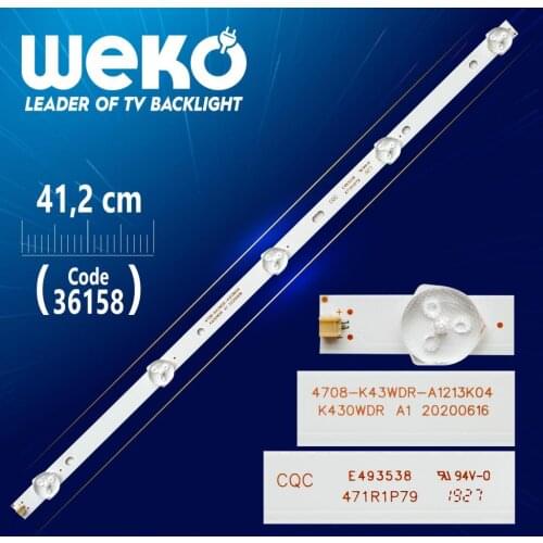 K430WDR A1 4708-K43WDR-A1213K04 HF140 K430WD9 41.2 CM 5 LED