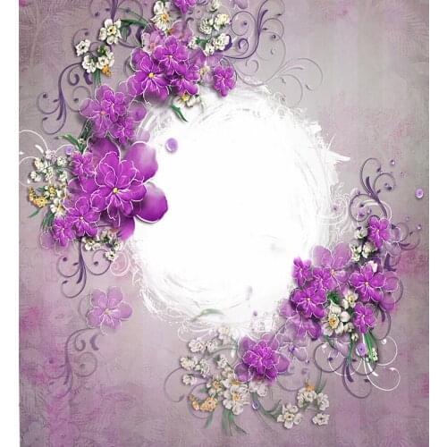 VinylBDS Photography Backdrops Fotografia Big Red Flower Purple Dream Kate Background Backdrop