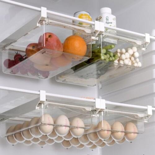 1PC Adjustable Stretchable Refrigerator Organizer Drawer Basket Kitchen Transparent Food Storage Box Container Grains Sealed Jar