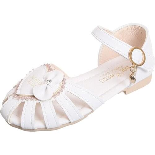 Little Girls Summer Sandals 2020 Fashion Bow Big Kids Shoes Princess For Children Beach Shoes 1 2 3 4 5 6 7 8 9 10 11 12 Years