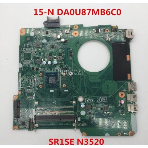 Free shipping For 15-N Laptop motherboard DA0U87MB6C0 With SR1SE N3520 CPU working well