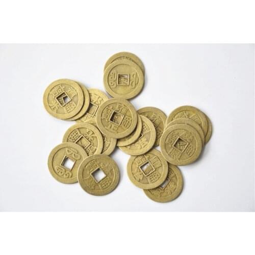 100PCS 28mm Thicken Chinese Ancient Feng Shui Lucky Coin Good Fortune Emperors Antique Wealth Money For Collection Gift