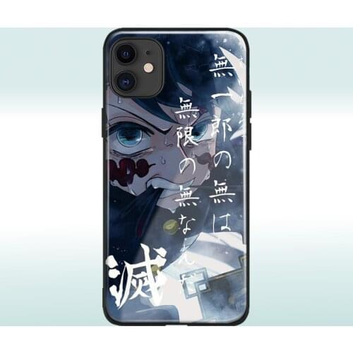Muichiro Tokito Kimetsu no Yaiba phone case glass shell for iPhone 6s 7 8 x xr xs 11 pro max Samsung S note 8 9 10 20 ultra Plus