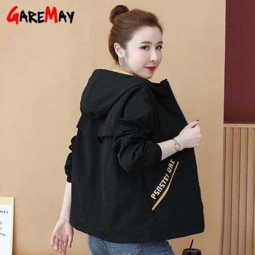 2021 New Womens Spring Autumn Jacket Large Size Fashion Baseball Jacket Zipper Hoodie Sweatshirt Short Korean Loose Women Tops