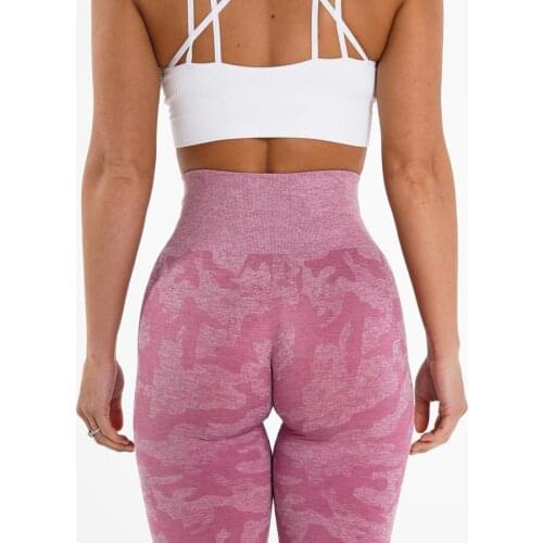 New Camo Push Up Sports Leggings For Women Seamless Yoga Pants Scrunch Butt Elastic Skinny Stretchy Running Tight Gym Workout