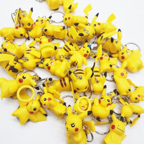 Genuine Lovely Model Pokemon Doll DIY Keychain Car Backpack Pendant Pikachu Action Figure Kid Toy for Girls Boy Gift