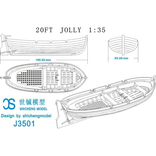 Sail boat POF Scale 1:35 Model Ship Long Boat Wooden Model Ship Kit 1/35 solid wood lifeboat 18FT 20ft 26ft