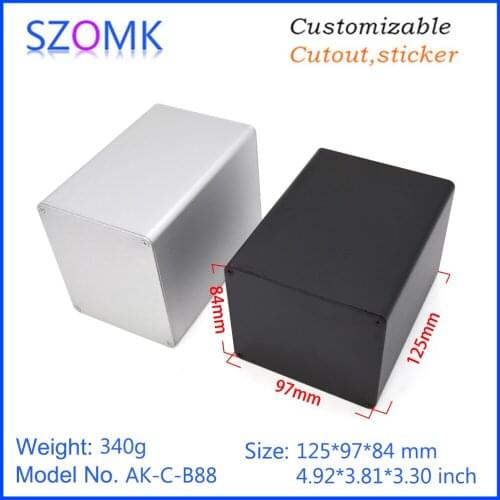1 piece 84*97*125mm electronic extruded aluminum enclosure control box szomk aluminum enclosure pcb design junction box