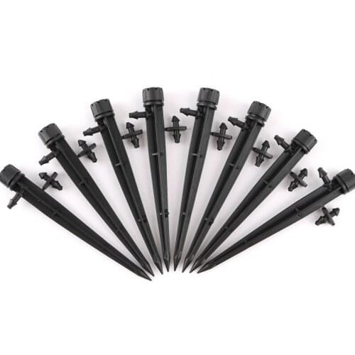 50pcs 8-hole 360 Degree Adjustable Water Dripper Connect 4/7mm Garden Hose Dripper Micro Drip Garden Irrigation Accessories