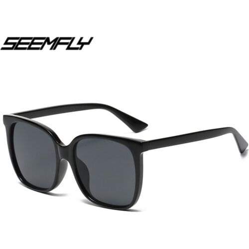Seemfly Sunglasses Men Women Driver Shades Male Goggle Vintage Sun Glasses Square Frame Eyeglasses Mirror Summer UV400 Eyewear