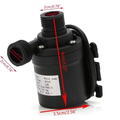 800L/H 5m DC 12V 24V Solar Water Heater Brushless Motor Circulation Water Pump K0AA