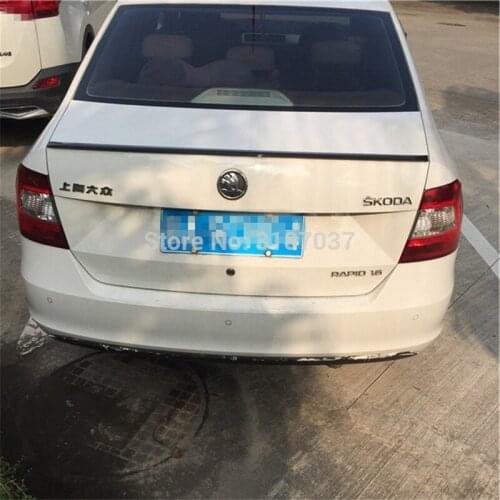 For Skoda Octavia Spoiler 2015-2016 ABS Plastic Unpainted Color Rear Spoiler Wing Trunk Lid Cover Car Styling