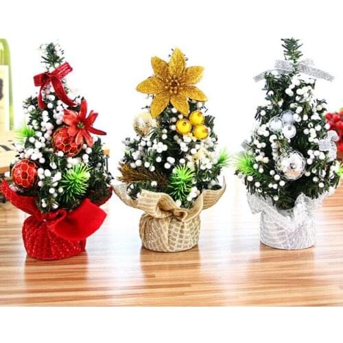 20cm Mini Christmas Dining Table Decoration Tree Christmas Day Mall Decorations Desktop Jewelry Tree