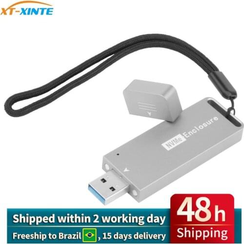 XT-XINTE M.2 PCIe SSD Enclosure to USB3.1 Type-A Gen 2 M.2 SSD Case 1000MB/s PCIe Hard Disk External for M.2 NVMe 2242 2230 SSD