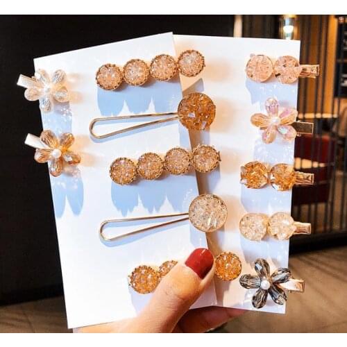 1Set New Girls Women Noble And Elegant Hairpin Headdress Hairpins Sweet Hair Clips Fashion Hair Accessories