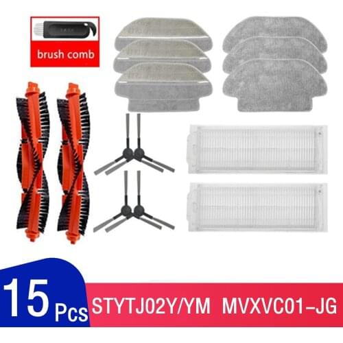For XIAOMI MIJIA Sweeping Mopping Robot Vacuum Cleaner STYJ02YM Spare Part Pack Kits Side Roller HEPA Filter Main brush Mop
