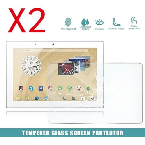 2Pcs Tablet Tempered Glass Screen Protector Cover for Prestigio MultiPad 4 Diamond 10.1 Tablet HD Eye Protection Tempered Film