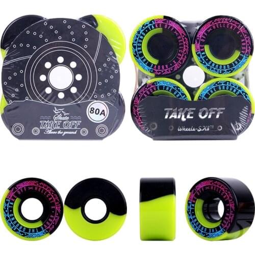 56*30MM 85A SHR Take Off Almighty Street Skateboard Wheels PU Colorful Mix Soft Wheel Adults Men Women Fancy Stunt Scooter Wheel