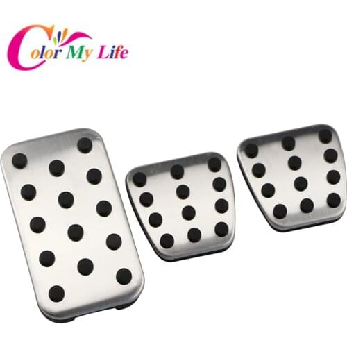 Color My Life Stainless Steel Car Gas Pedal Pad Brake Pedals Cover for Honda Civic 2016 2017 2018 2019 2020 Parts Accessories