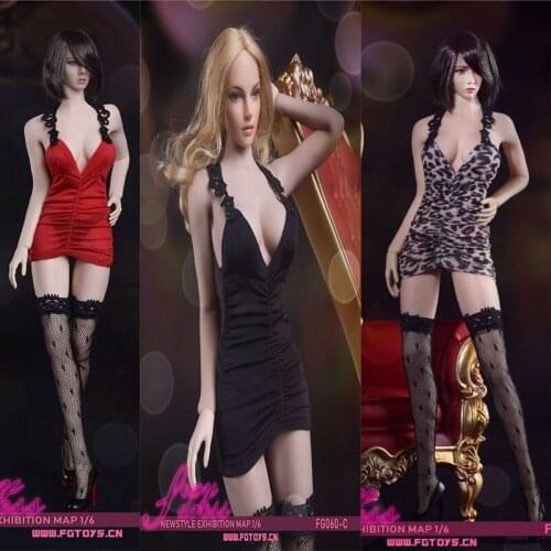 Fire Girl Toys 1/6 FG060 Sexy Tight Skirt Clothing Set Fit 12'' Seamless Action Figure Body