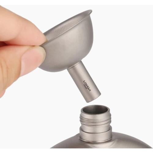 Lixada Ta6373 Titanium Funnel Wine Liquid Filling Funnels for Bottles Flasks Containers oil Bottle Funnel edc Flavor-free
