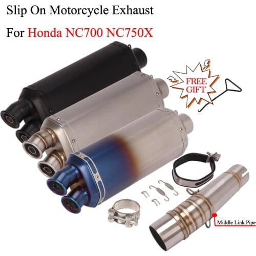 Motorcycle Exhaust Escape Modified Middle Link Pipe Slip On For Honda NC700 NC700X NC750 NC750X NC700S 2012 2013 2014 2015 Years