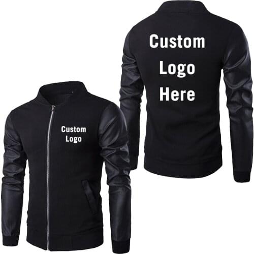 Stylish British Jackets Men Custom Logo and Image Male Coat Fashion Slim Zipper Baseball Jacket Costume Asia Size