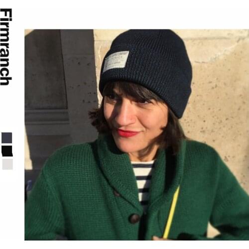 Firmranch New Men/ womens Knitted Hats With thick thread High Top Sleeve Cap Black/ Blue/ Grey Couple Cold Hat