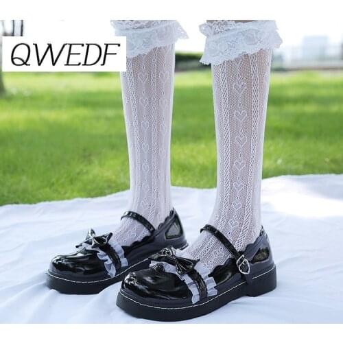 Lolita shoes Womens Student Kawaii Bow Lace Uniform Shoes Cosplay Princess Maid Buckle Straps Shoes japanese shoes lolita Z6-23
