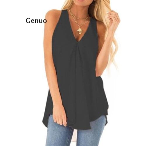 Oversize Clothes Sleeveless Womens Chiffon Shirt Summer Loose Sleeveless Solid Color Tops Ladies Blouse Plus Size Casual Shirts