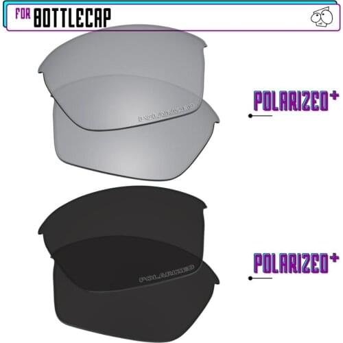 EZReplace Polarized Replacement Lenses for - Oakley Bottlecap Sunglasses - Blk P Plus-SirP Plus