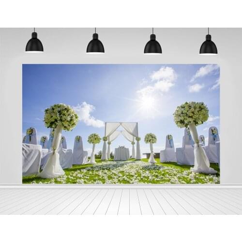 Scopiso Flowers Grass Vinyl Cloth Wedding Take Pictures Venue Backdrops Party Room Photography Background For Photo Studio Props