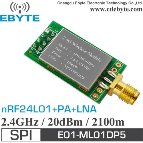 Special promotions E01-ML01DP5 Ebyte 20dBm 2.4GHz 2100m long-distance SPI nrf24L01+PA+LNA RF wireless transceiver module + Anten