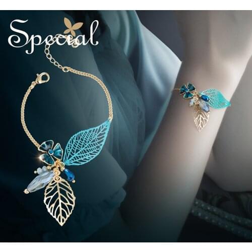 The SPECIAL New Fashion euramerican vintage style bracelet flower and leaf bracelets for women S1855C