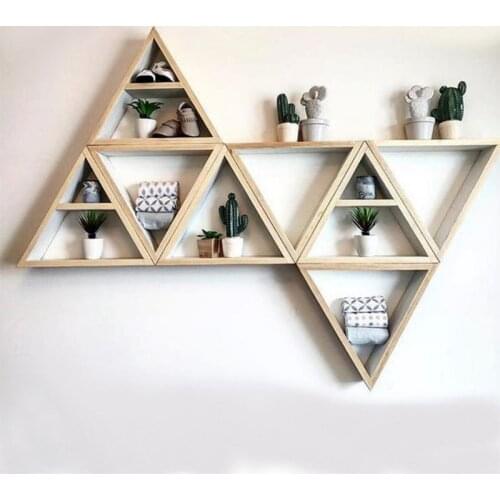 Rustic Style Storage Rack Woooden Handmade DIY Commodity Shelf Storage Rack Decoration